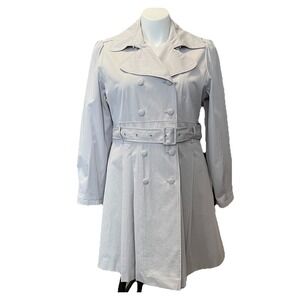 Worthington All Weather Trench Coat Women's L Double Breasted Tailored Career